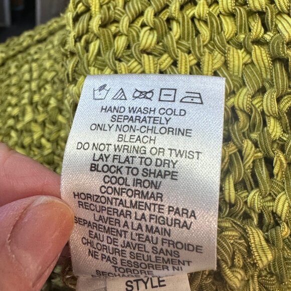 Sigrid Olsen Sport Womens Size Large Avocado  Green Loose Knit Sweater - Picture 8 of 8